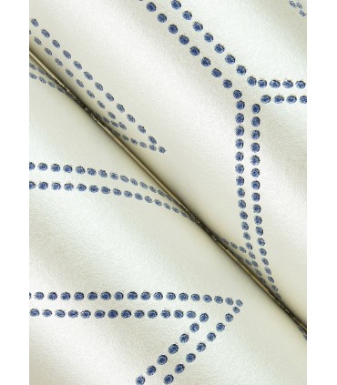2973-87372 - Voltaire Indigo Beaded Geometric Wallpaper by A Street