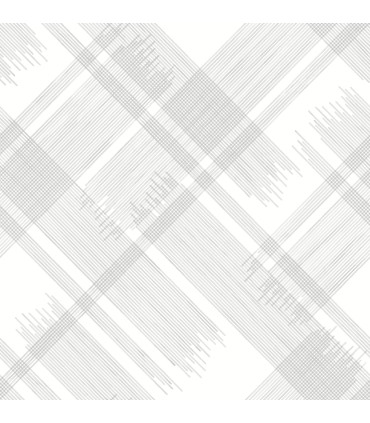2973-90704 - Zag Grey Modern Plaid Wallpaper by A Street