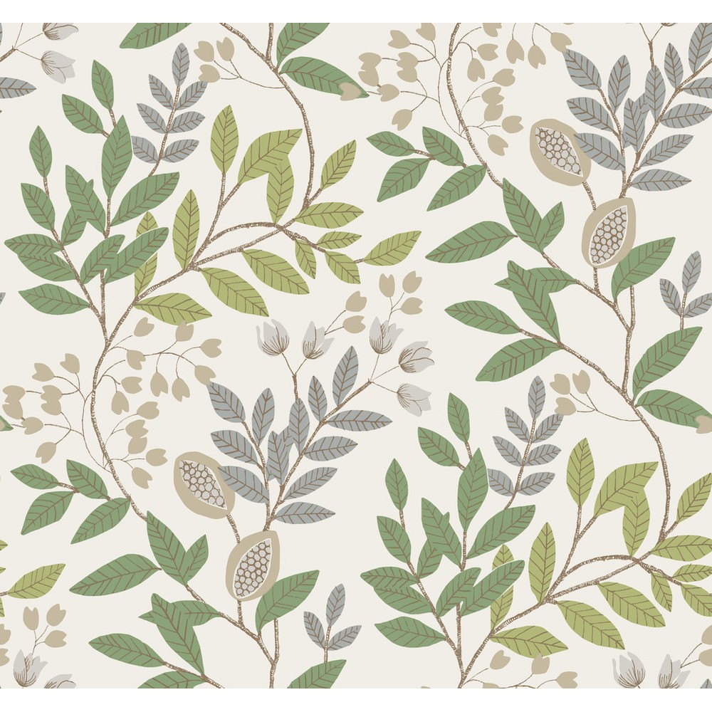 Belgravia Décor Retreat Leaves Grey Textured Wallpaper | DIY at B&Q