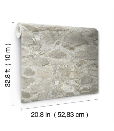 MN1801 - Field Stone Wallpaper- Mediterranean by York