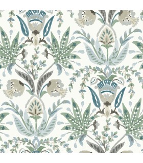 MN1910 - Seaside Jacobean Wallpaper- Mediterranean by York