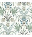 MN1910 - Seaside Jacobean Wallpaper- Mediterranean by York