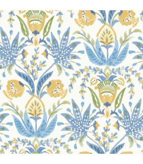 MN1913 - Seaside Jacobean Wallpaper- Mediterranean by York