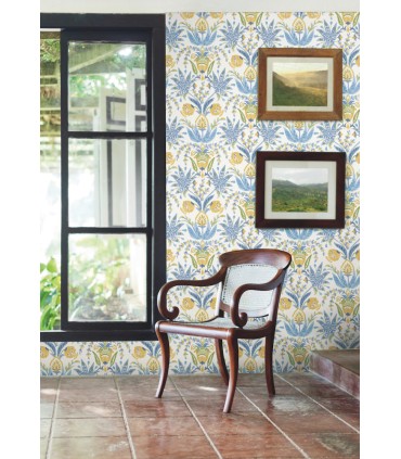 MN1913 - Seaside Jacobean Wallpaper- Mediterranean by York