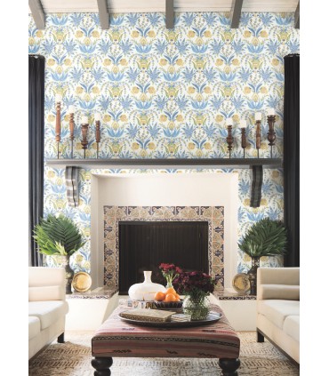 MN1913 - Seaside Jacobean Wallpaper- Mediterranean by York