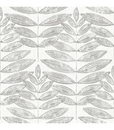 2999-25101 - Akira Grey Leaf Wallpaper by A Street