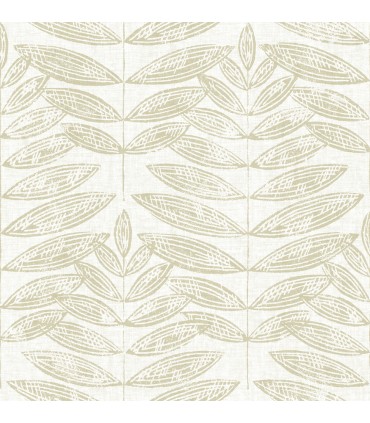 2999-25100 - Akira Taupe Leaf Wallpaper by A Street