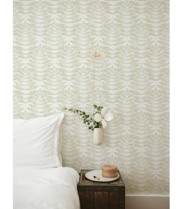 2999-25100 - Akira Taupe Leaf Wallpaper by A Street