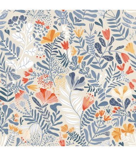 2999-55013 - Brittsommar Light Blue Woodland Floral Wallpaper by A Street