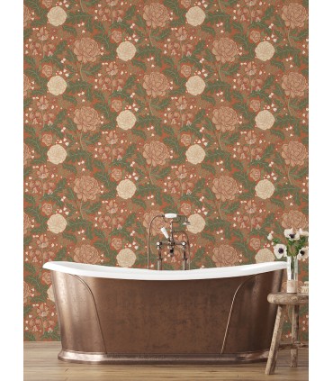 2999-14004 - Camille Red Peony & Lily Wallpaper by A Street