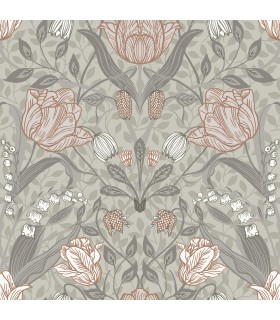 2999-44105 - Filippa Grey Tulip Wallpaper by A Street