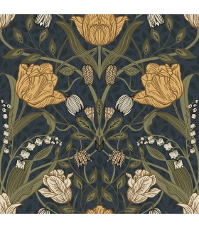 2999-44106 - Filippa Navy Tulip Wallpaper by A Street