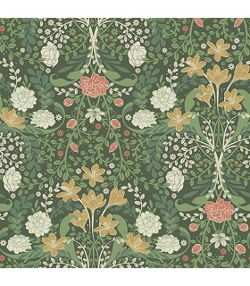 2999-24102 - Froso Green Garden Damask Wallpaper by A Street