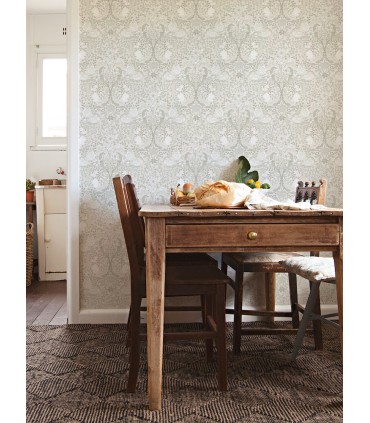 2999-24107 - Froso Light Grey Garden Damask Wallpaper by A Street