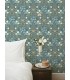 2999-24106 - Froso Turquoise Garden Damask Wallpaper by A Street