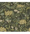 2999-55022 - Hybbe Dark Green Hydrangea Garden Wallpaper by A Street
