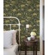 2999-55022 - Hybbe Dark Green Hydrangea Garden Wallpaper by A Street