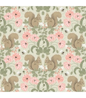 2999-44120 - Kurre Pink Woodland Damask Wallpaper by A Street