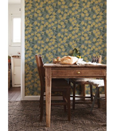 2999-44132 - Lemona Blue Fruit Tree Wallpaper by A Street