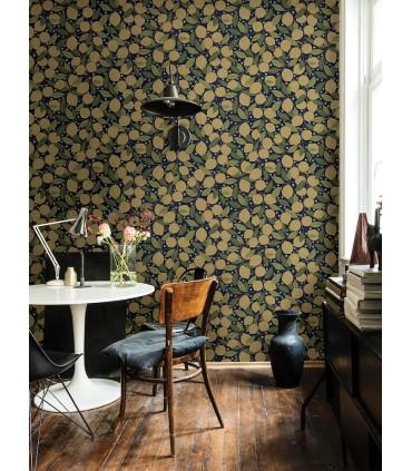 2999-44118 - Lemona Navy Fruit Tree Wallpaper by A Street