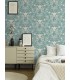2999-24111 - Ostanskar Turquoise Retro Floral Wallpaper by A Street