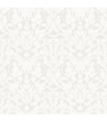 2999-14005 - Rosali Cream Scroll Damask Wallpaper by A Street