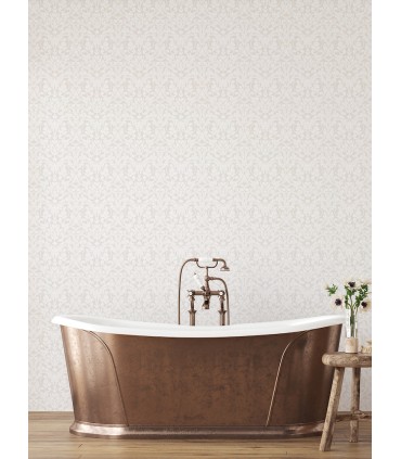 2999-14005 - Rosali Cream Scroll Damask Wallpaper by A Street