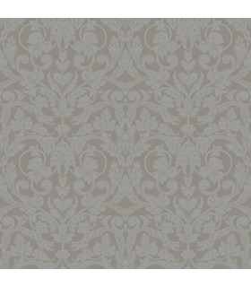 2999-14006 - Rosali Grey Scroll Damask Wallpaper by A Street