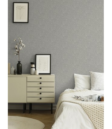2999-13126 - Wilma Grey Floral Block Print Wallpaper by A Street