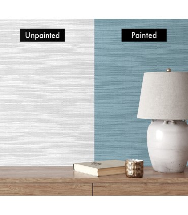PW20500 - Faux Grasscloth Paintable Wallpaper by Seabrook Designs