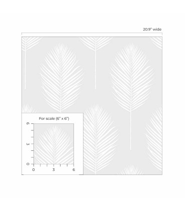PW20600 - Palm Leaf Paintable Wallpaper by Seabrook Designs