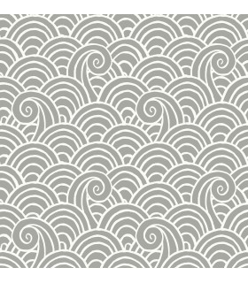 4081-26308 - Alorah Grey Wave Wallpaper by A Street