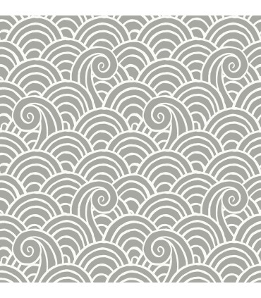 4081-26308 - Alorah Grey Wave Wallpaper by A Street