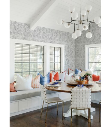 4081-26344 - Bannon Grey Leaves Wallpaper by A Street