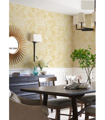 4081-26343 - Bannon Yellow Leaves Wallpaper by A Street