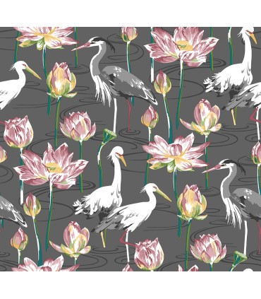 4081-87553 - Barton Grey Heron Wallpaper by A Street
