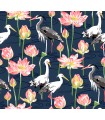 4081-87550 - Barton Navy Heron Wallpaper by A Street