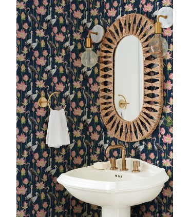 4081-87550 - Barton Navy Heron Wallpaper by A Street