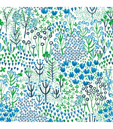 4081-26350 - Chilton Blue Wildflowers Wallpaper by A Street