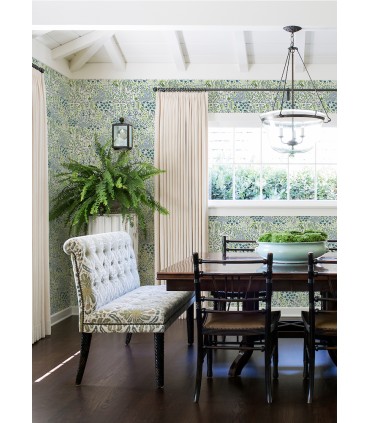 4081-26347 - Chilton Teal Wildflowers Wallpaper by A Street