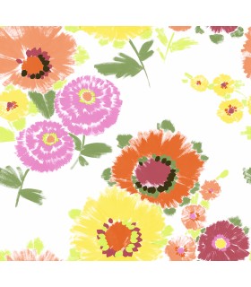 4081-26323 - Essie Yellow Painterly Floral Wallpaper by A Street
