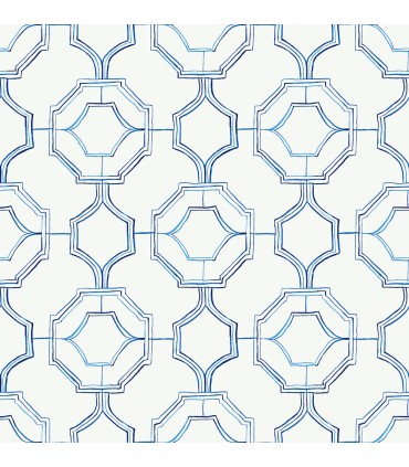 4081-26314 - Gallina Blue Trellis Wallpaper by A Street