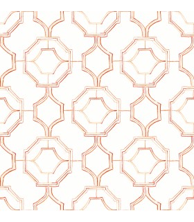 4081-26317 - Gallina Orange Trellis Wallpaper by A Street