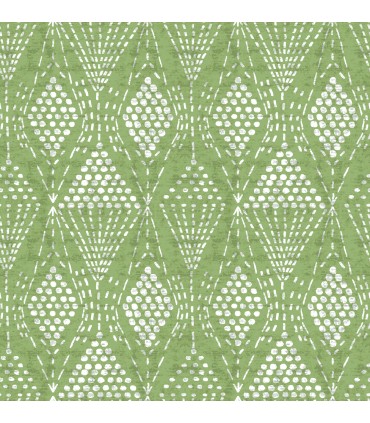 4081-26319 - Grady Green Dotted Geometric Wallpaper by A Street