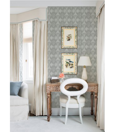 4081-26322 - Grady Grey Dotted Geometric Wallpaper by A Street