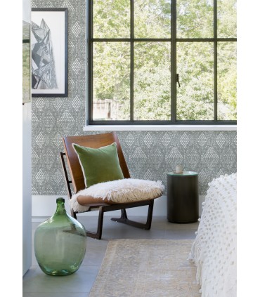 4081-26322 - Grady Grey Dotted Geometric Wallpaper by A Street