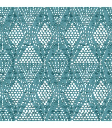 4081-26318 - Grady Teal Dotted Geometric Wallpaper by A Street