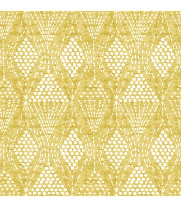 4081-26321 - Grady Yellow Dotted Geometric Wallpaper by A Street