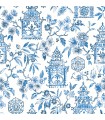4081-26310 - Helaine Blue Pagoda Wallpaper by A Street