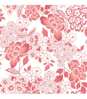 4081-26301 - Irina Coral Floral Blooms Wallpaper by A Street